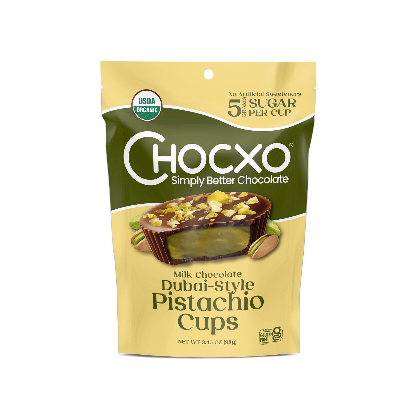 Milk Chocolate Dubai Style Pistachio Cups