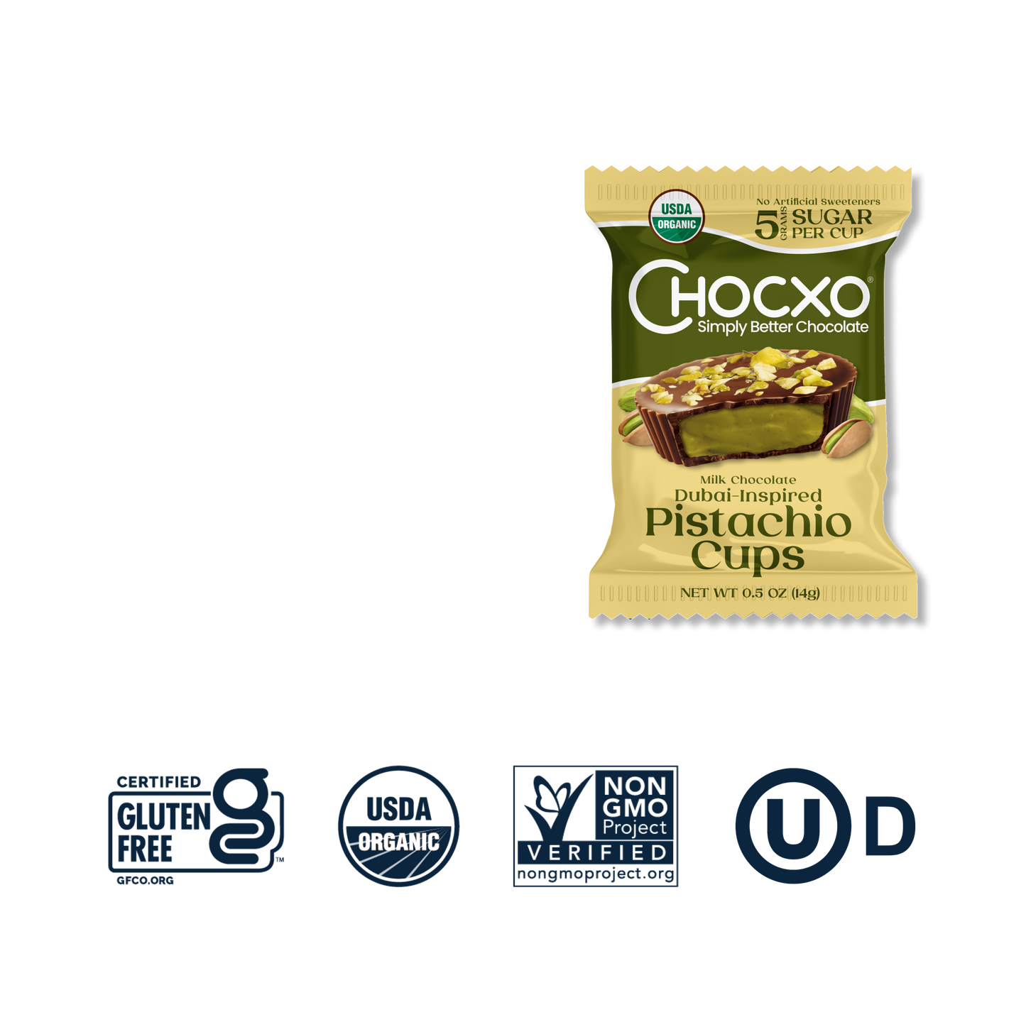 Milk Chocolate Dubai Style Pistachio Cups