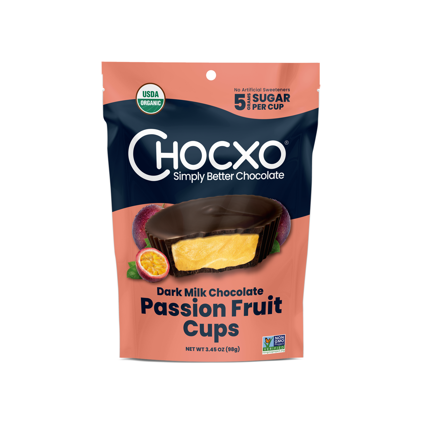 Dark Milk Chocolate Passion Fruit Cups