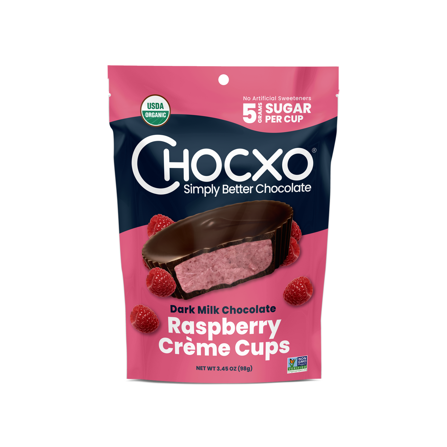 Dark Milk Chocolate Raspberry Crème Cups