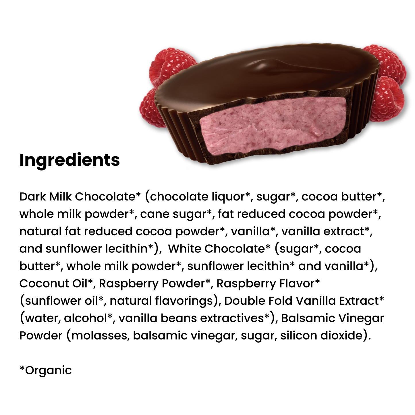 Dark Milk Chocolate Raspberry Crème Cups
