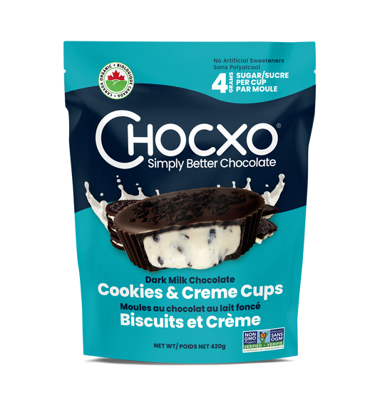 BC-Based Chocxo Chocolatier Puts New Twist on Cookies & Creme this Summer; New Dark Milk Chocolate Cookies & Creme Cups Launch Across Canada