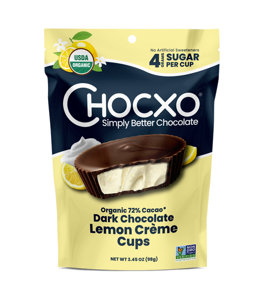 Chocxo Introduces New Dark Chocolate Lemon Crème Cups at Natural Products Expo West 2024