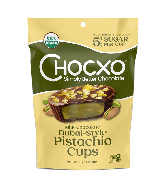 CHOCXO DUBAI-STYLE PISTACHIO CUPS - 98 G