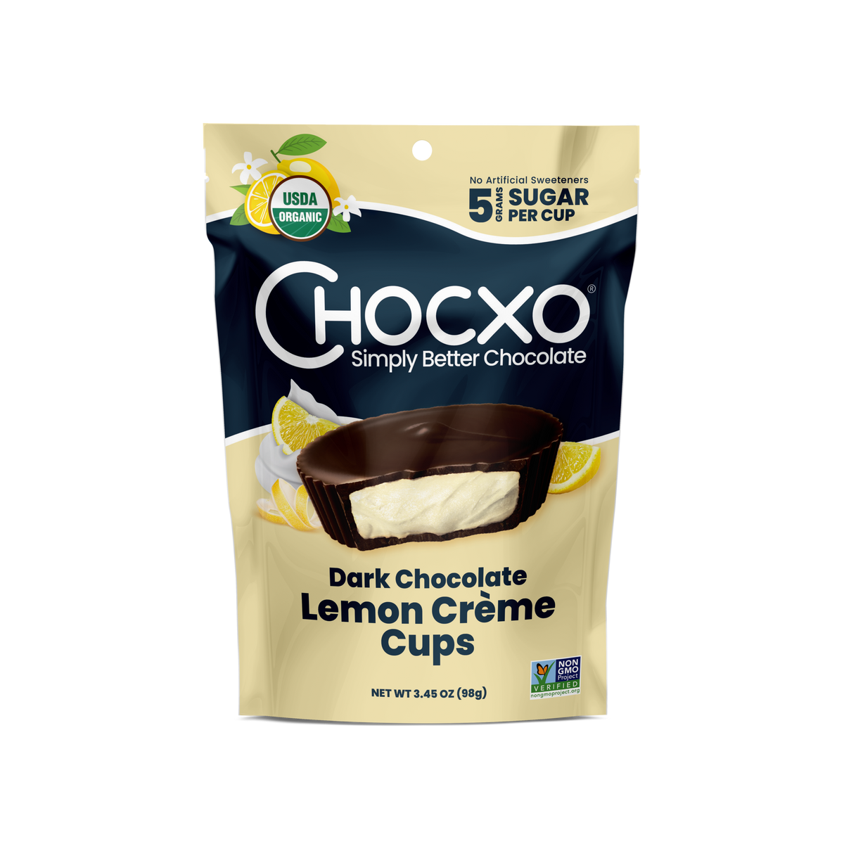 Dark Chocolate Lemon Crème Cups – Chocxo Dark Chocolate Lemon Crème Cups – Chocxo