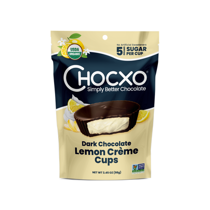 Dark Chocolate Lemon Crème Cups