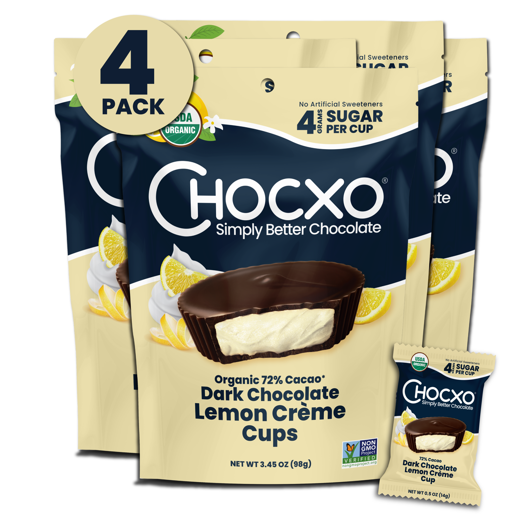 Lemon Challow Dark Chocolate Lemon Crème Cups – Chocxo