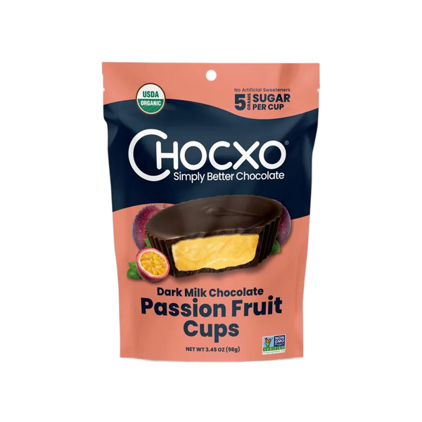 Dark Milk Chocolate Passion Fruit Cups – Chocxo