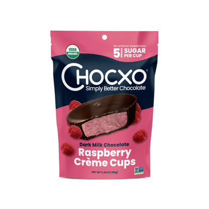Dark Milk Chocolate Raspberry Crème Cups