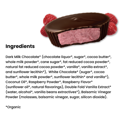Dark Milk Chocolate Raspberry Crème Cups