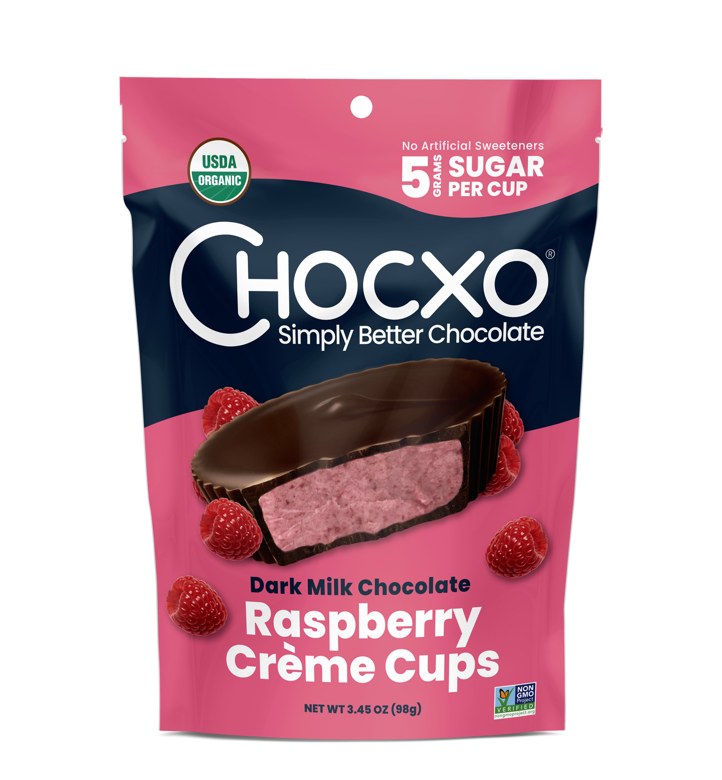 CHOCXO RASPBERRY CREME CUPS - 98 G