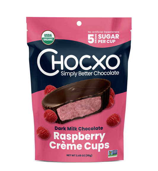 CHOCXO RASPBERRY CREME CUPS - 98 G