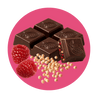 A product shot of Keto chocolate chunk - ChocXO Keto Snaps - Raspberry Quinoa Snaps.